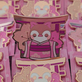 Pink Sakura Kimono Penguin Enamel Pin