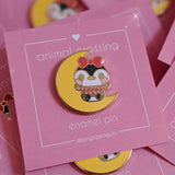 Aurora Crescent Moon Enamel Pin