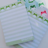 Cute Mini Frog "Pea" themed A6 Notepad Memopad