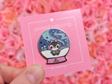 Snow Globe Winter Aurora Penguin Enamel Pin