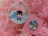 Snow Globe Winter Aurora Penguin Enamel Pin