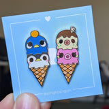 Marina & Zucker Octopus Ice Cream Enamel Pin