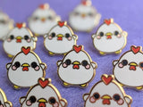 Tiny "Bebe" Blue Bird Enamel Pin