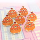 Tiny "Autumnal Solero" the Birb Enamel Pin