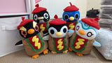 Penguin Plush Pals: Handmade Hotdog Costume