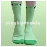 Pingki Penguin Kawaii Frog Crew Socks