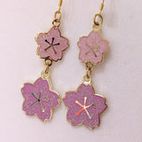 Pink Sakura Flower Cherry Blossom Earrings