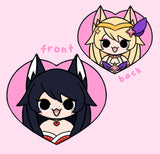 Ahri Holographic Glitter Charm (Double Sided: Classic /Star Guardian)