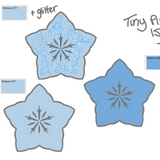 Blue Snowflake Flower Tiny Enamel Pins (Set of 3)
