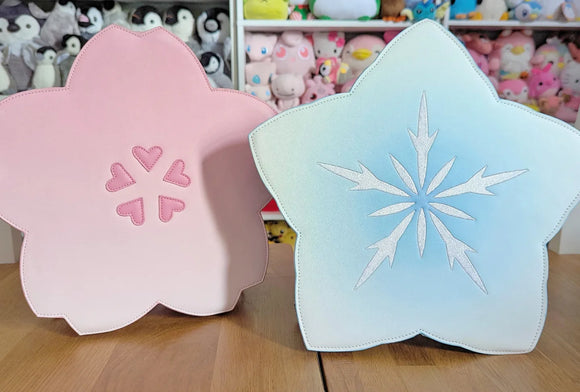 DAMAGED: Sakura Cherry Blossom/ Snowflake Ita Bag (No Returns)