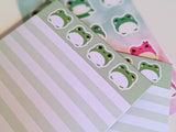 Cute Mini Frog "Pea" themed A6 Notepad Memopad