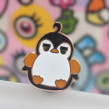 Penguin at the Beach "Arm Bands" Enamel Pin