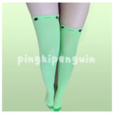 Pingki Penguin Frog Thigh High Socks