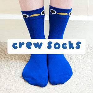 Pingki Penguin Kawaii Blue Buddy Crew Socks