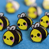 Tiny "Honey" Yellow Bee Enamel Pin
